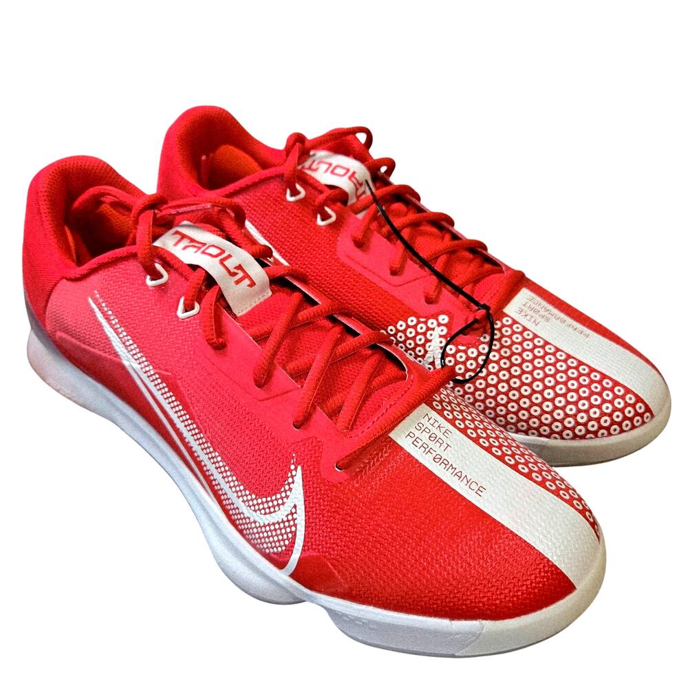 NWOT Nike 12 Trout Air Zoom Baseball Cleats Red Men's Tennis Shoes Sneakers New